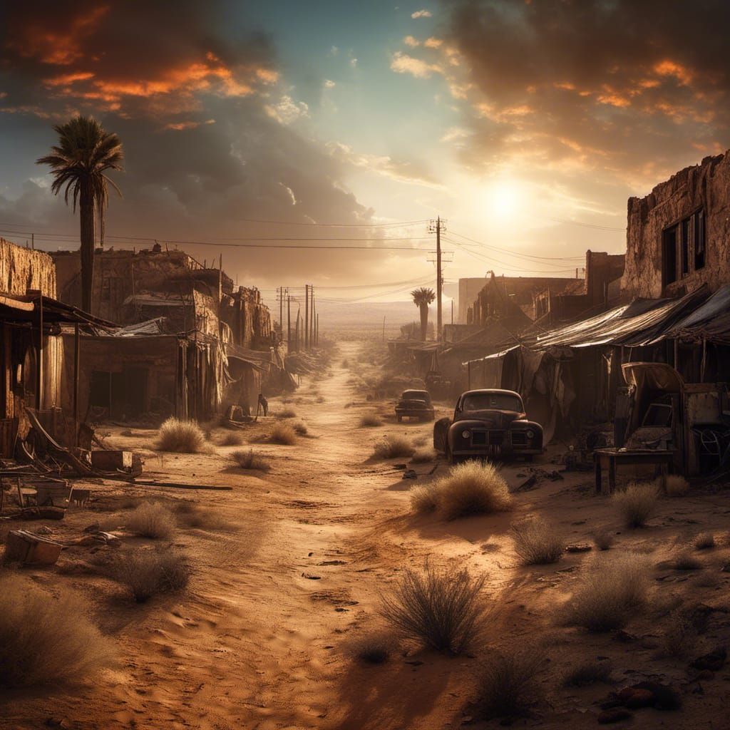 Post-Apocalyptic Desert Landscape in 8k Resolution