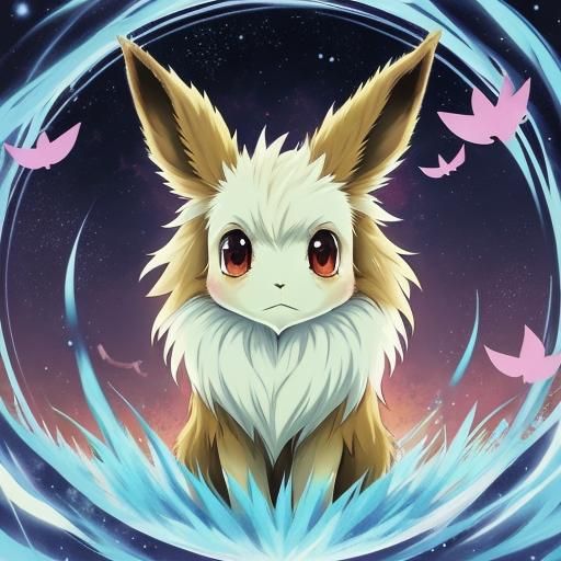 Anime Style Eevee Digital Illustration