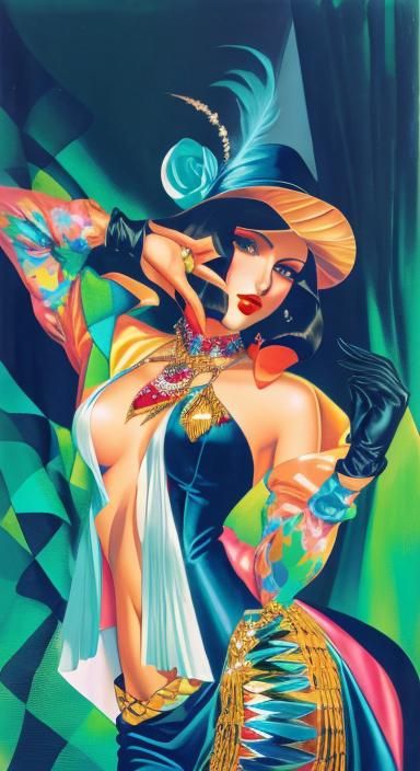 Art Deco Portrait of a Rich Gambler