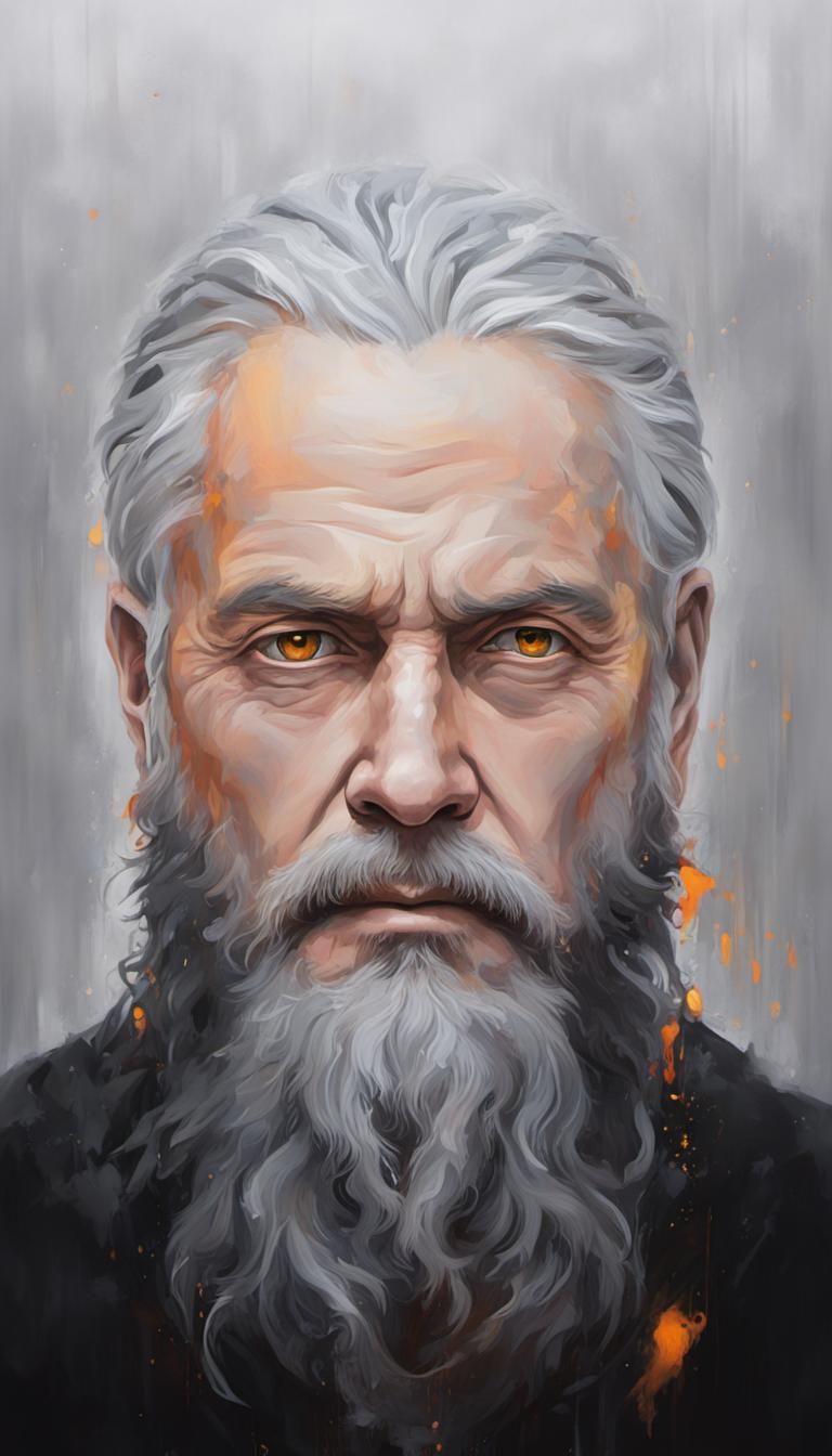 Middle Aged Man in Graffiti Splash Art Style