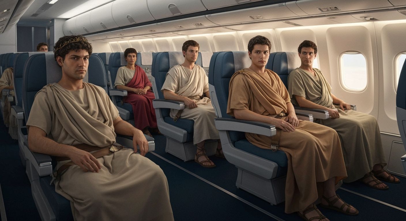 Romans on a Plane: Retrofuturistic Historical Blend