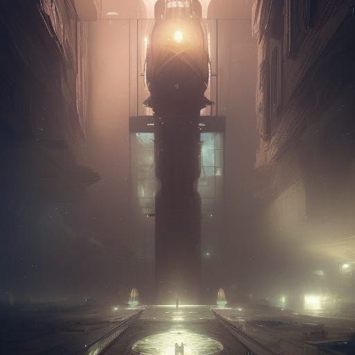 Hyperdetailed Mall on the Moon Concept Art