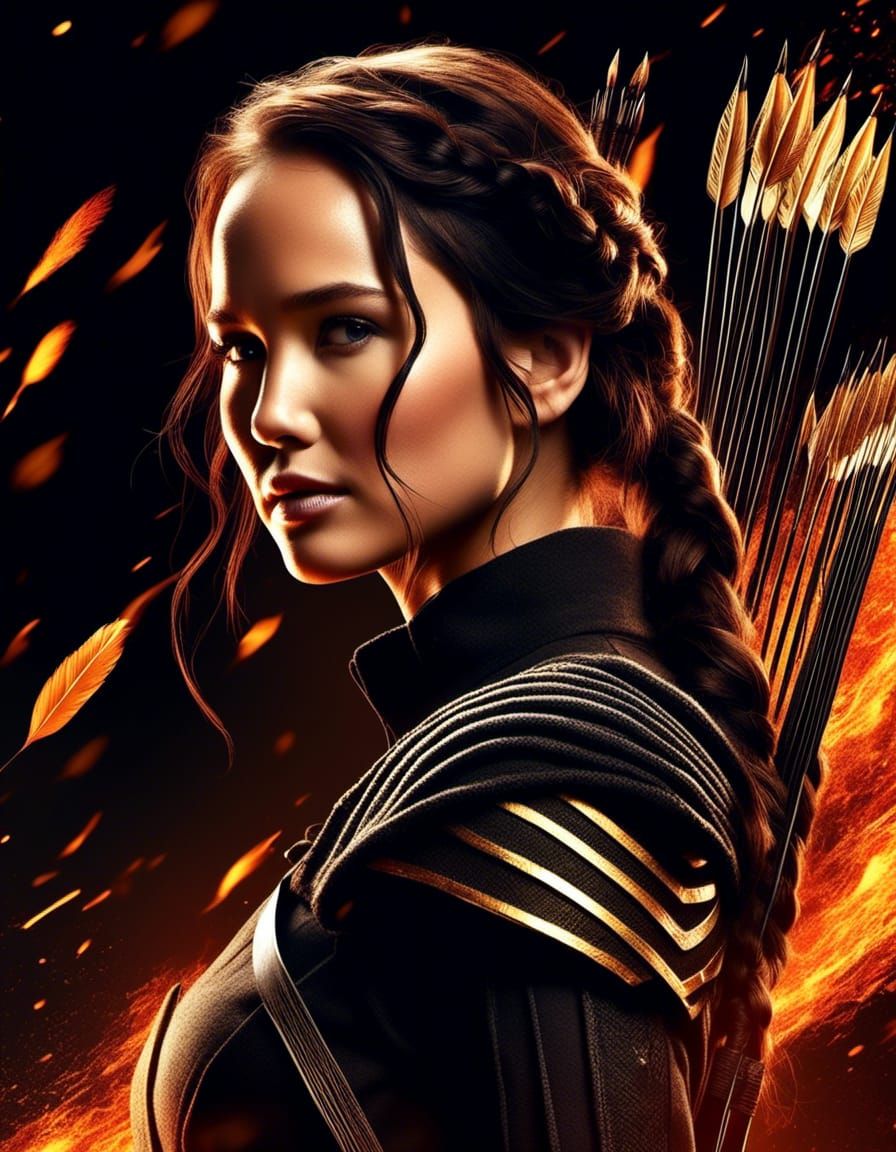 Katniss Everdeen: War Ready in Fiery Propaganda