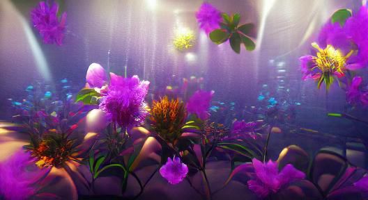 Underwater Flowers in 8k Resolution Concept Art