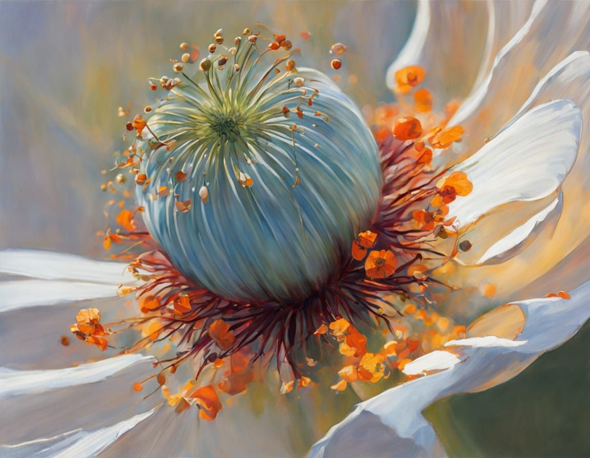 Vibrant Close-up of a Unique Pastel Poppy