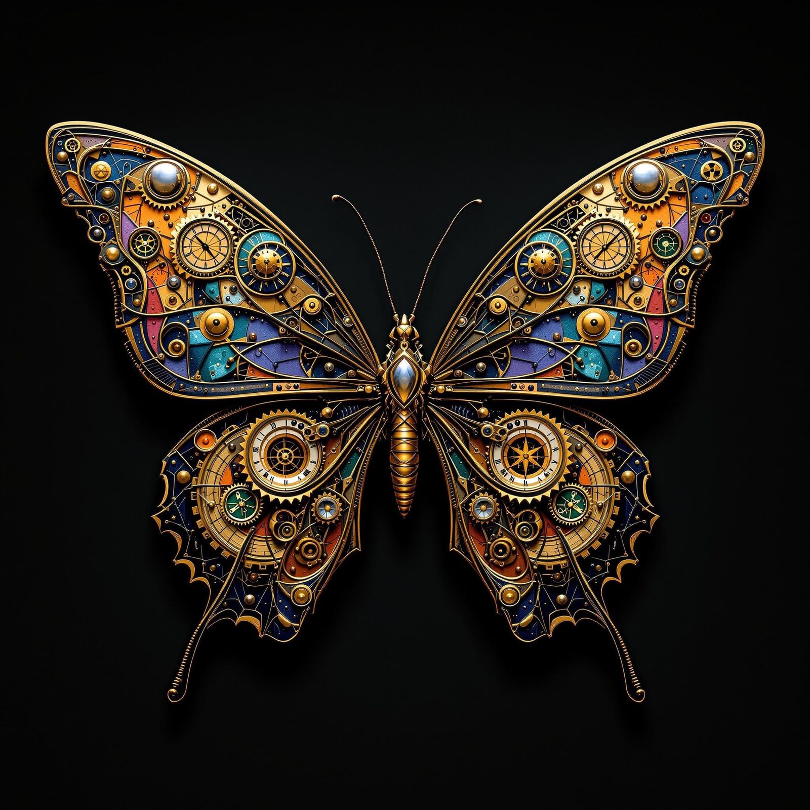 Steampunk Butterfly in Elegant Flight