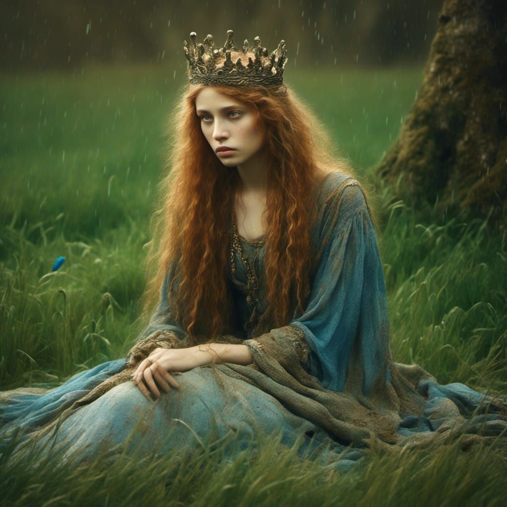 <lora:Romantic Oil Paint:1.0>Sad queen