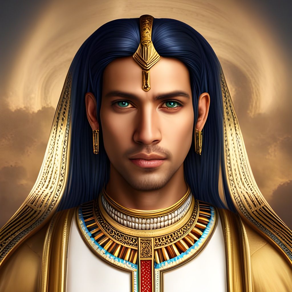Egyptian Man in Traditional Clothing: Detailed Matte Paintin...