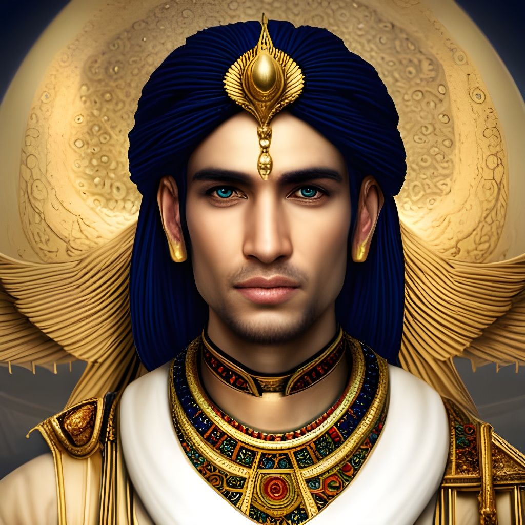 Egyptian Man in Traditional Clothing: Detailed Matte Paintin...