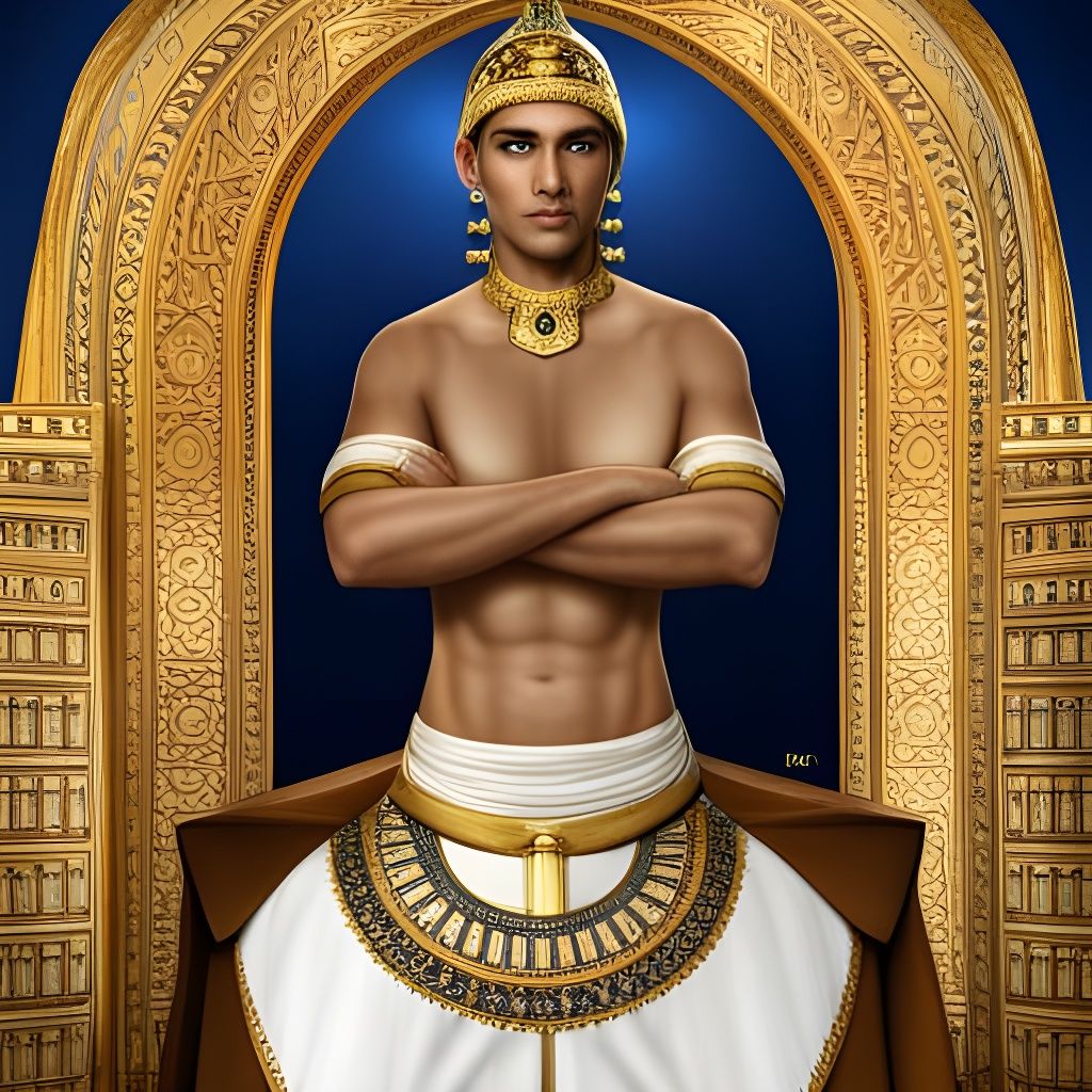 Egyptian Man in Traditional Clothing, Intricate Detail