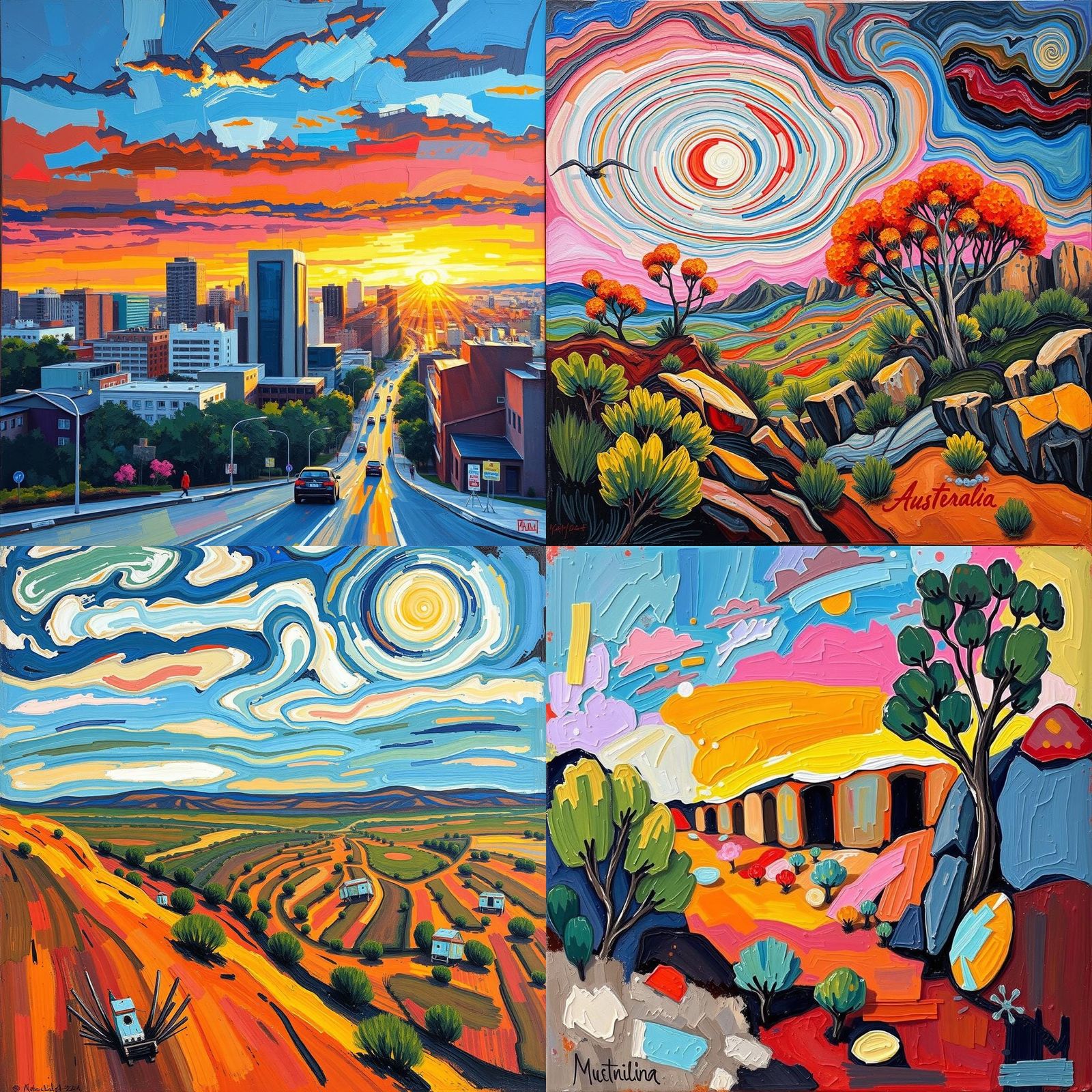 Expressionist Record Sleeve in Impasto Style