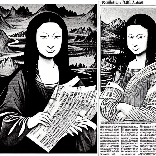 Terrifying Manga Zashiki Onna Mona Lisa Newspaper Article