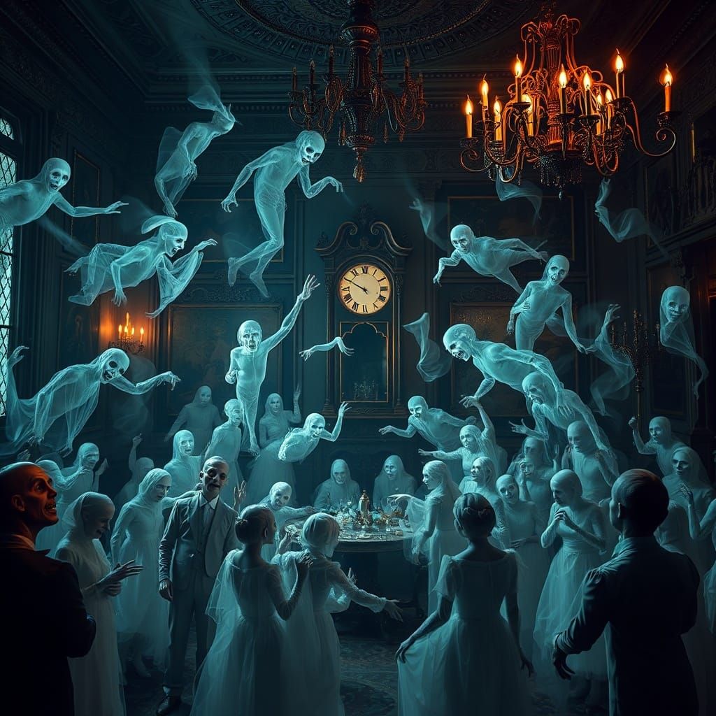 Gothic Mansion New Year's Eve Haunted by Spirits