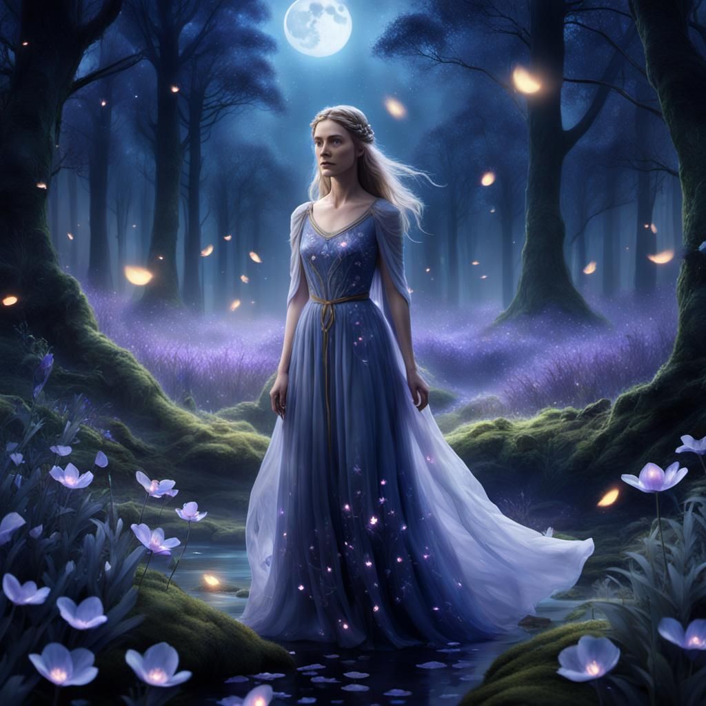 Enchanted Forest Glade: Ethereal Digital Painting