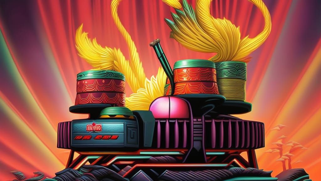 Surreal Still Life in Comic Book Art Style