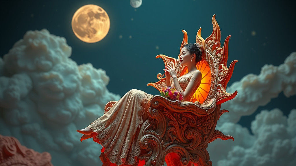 Surreal Sun and Moon Chair Fairytale Image