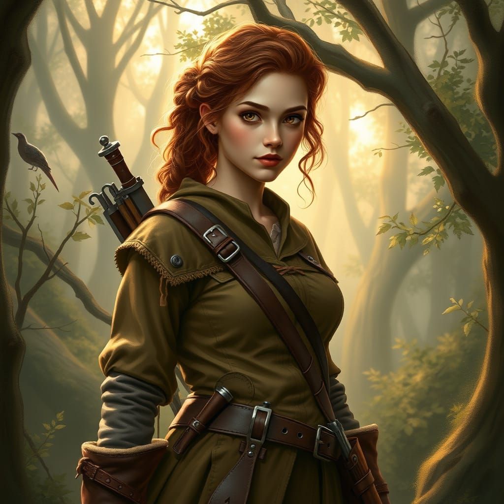 Hobbit Ranger in Burrowlands: Whimsical, Earthy, and Mystica...