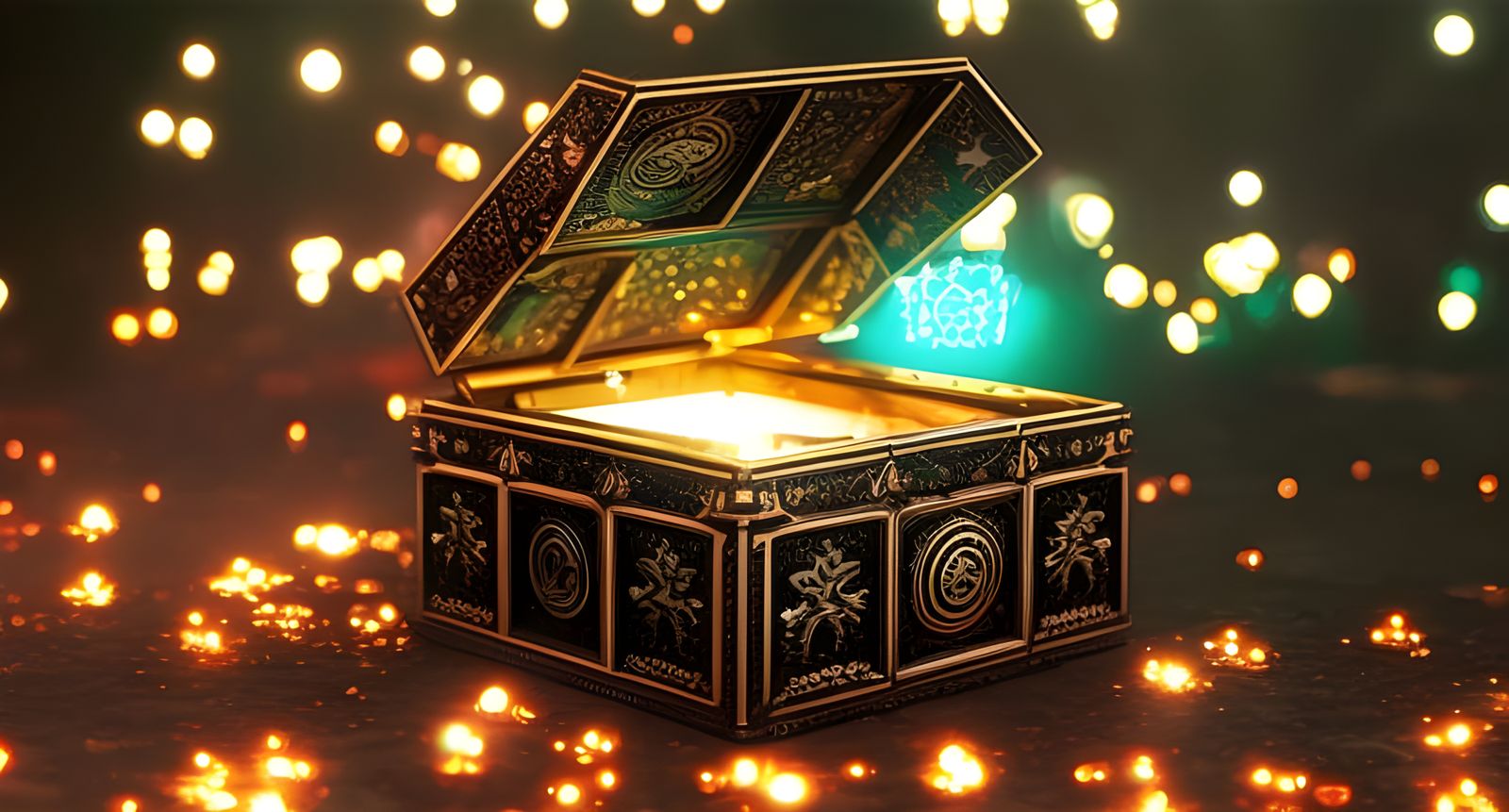 Cyberpunk Pandora's Box with Magic Spirits