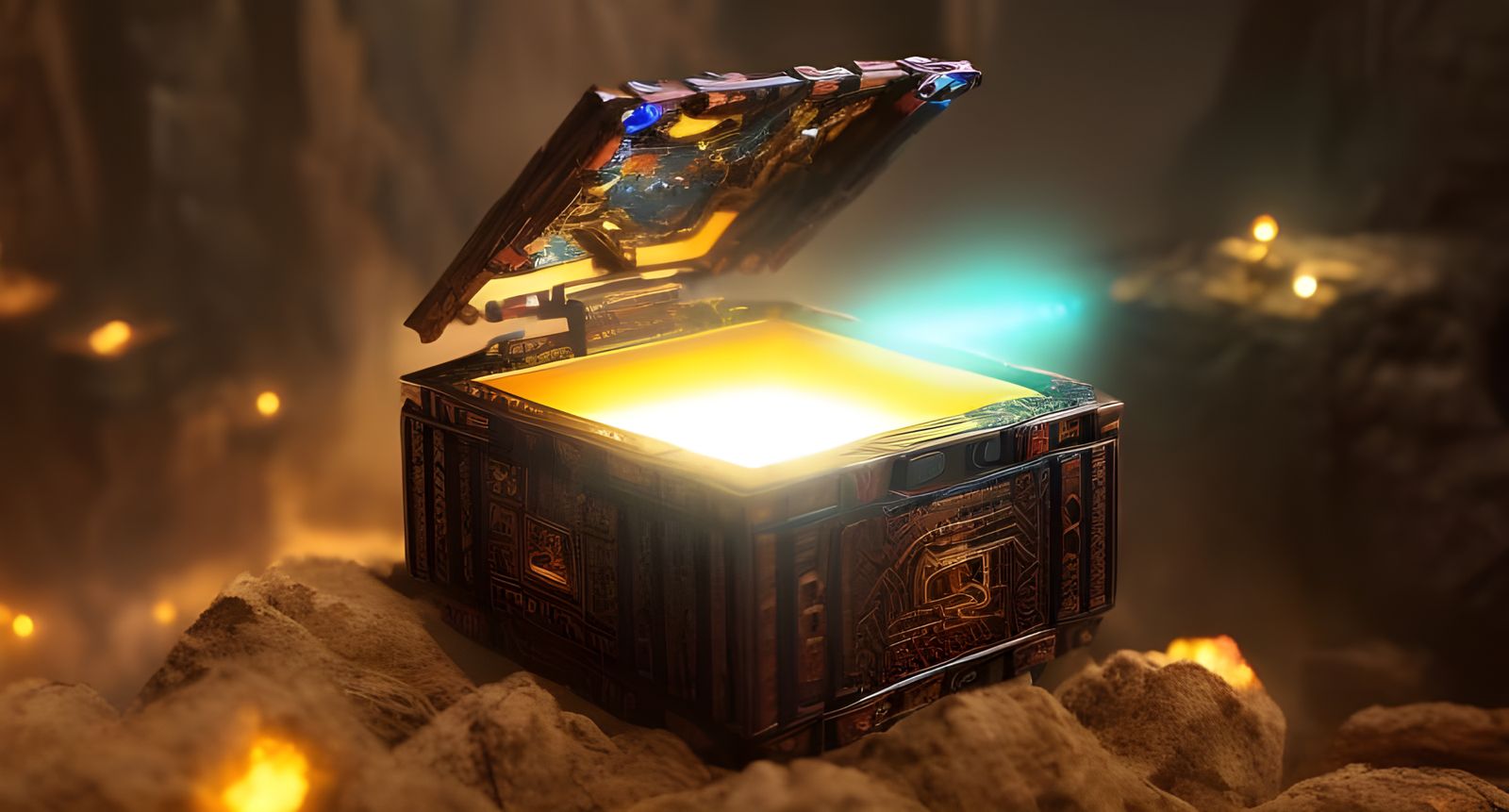 Cyberpunk Pandora's Box with Fractal Spirits
