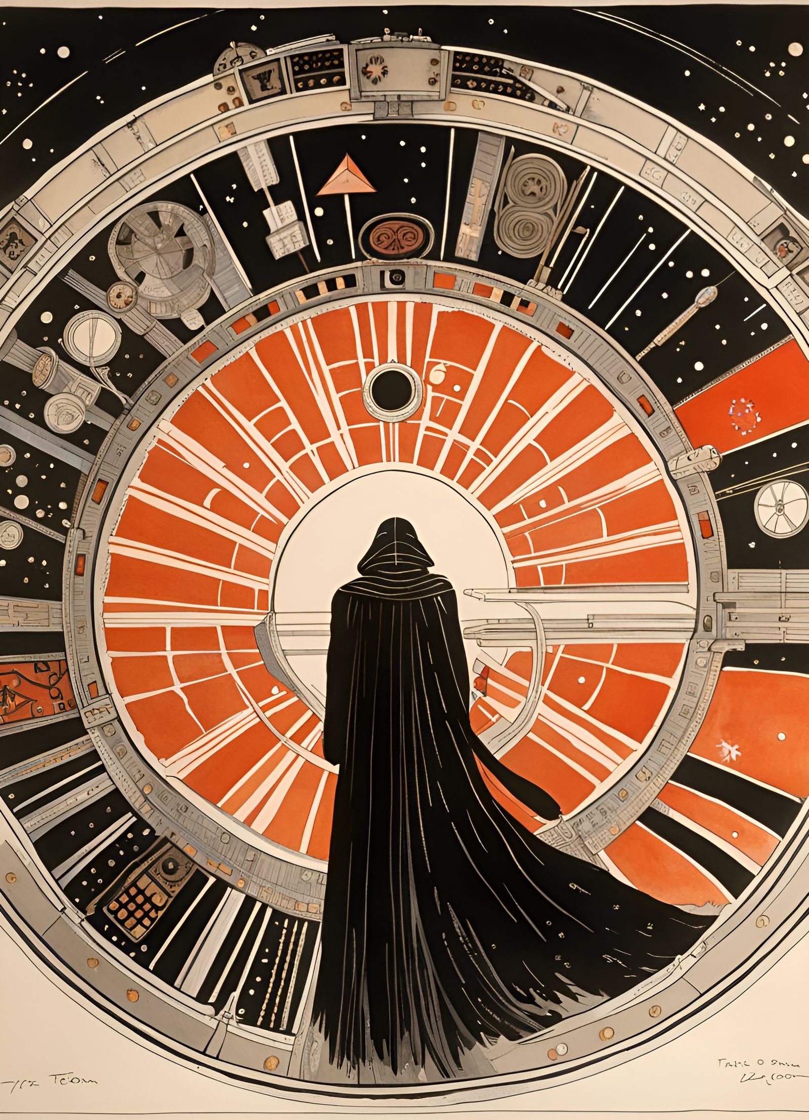 Kylo Ren in Art Deco Star Wars Poster