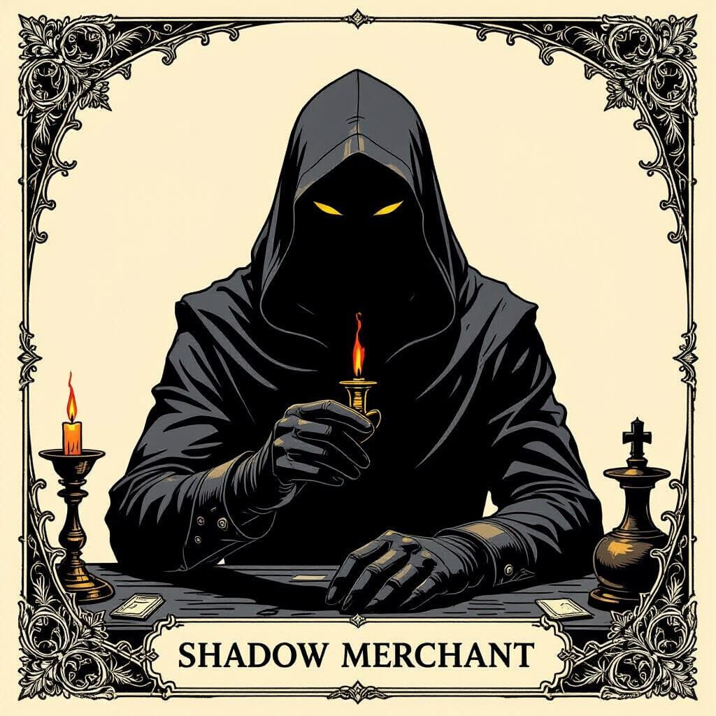 Enigmatic Shadow Merchant Deals in the Forbidden