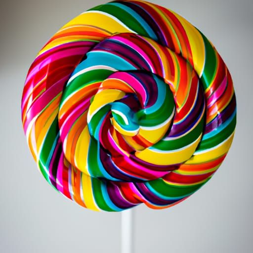 Colorful Swirling Lollipop: A Fun Treat