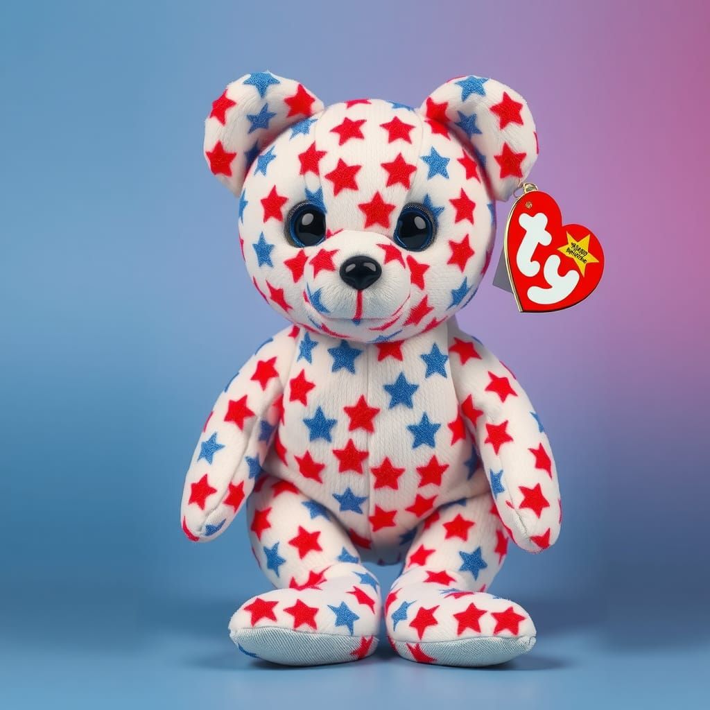 Ty's Star Spangled Beanie Bear #2