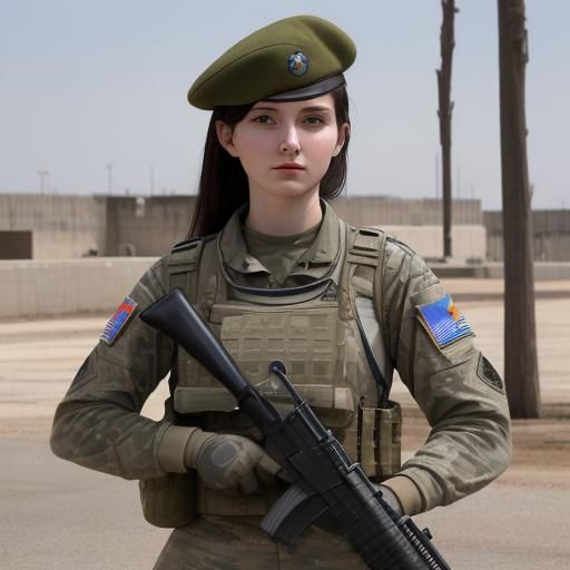 Female UN Peacekeeper Soldier Portrait