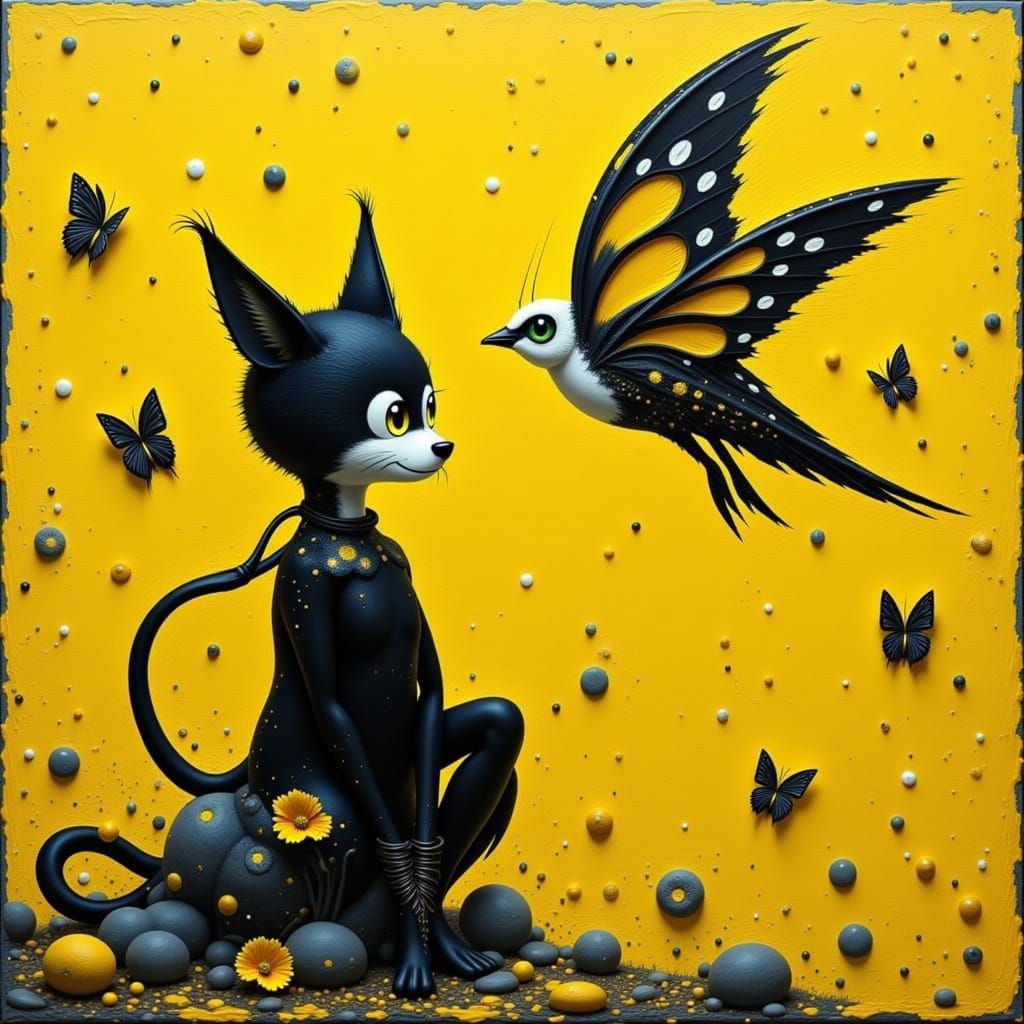 Yellow Wonder: Abstract Art with Vibrant Hues