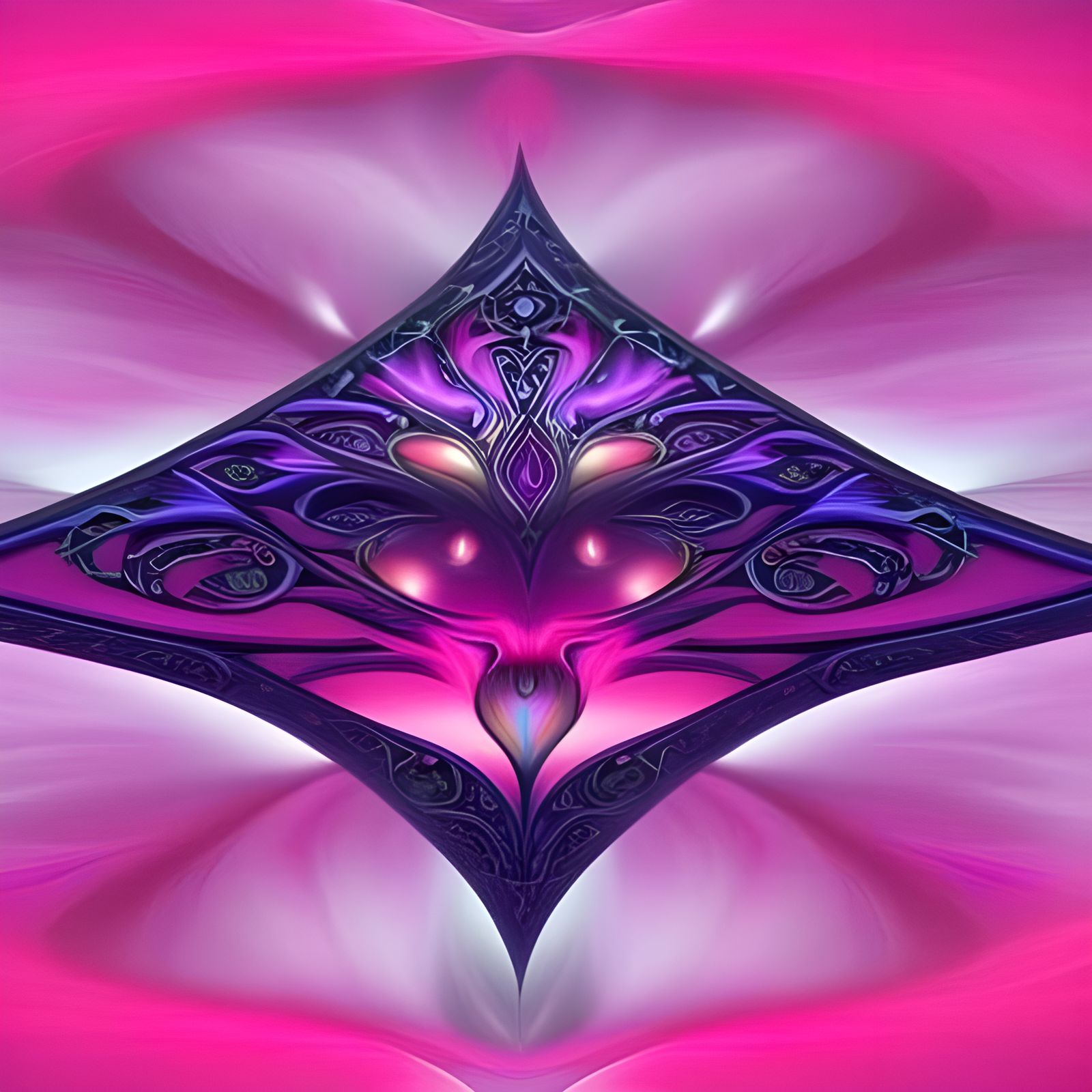 Symmetrical Flower Portal in Elven Landscape