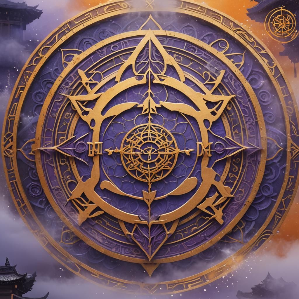 Kasumi Ninja School Logo with Sacred Geometry