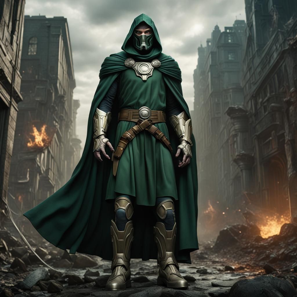 Doctor Doom Concept Art in Detailed Matte Painting