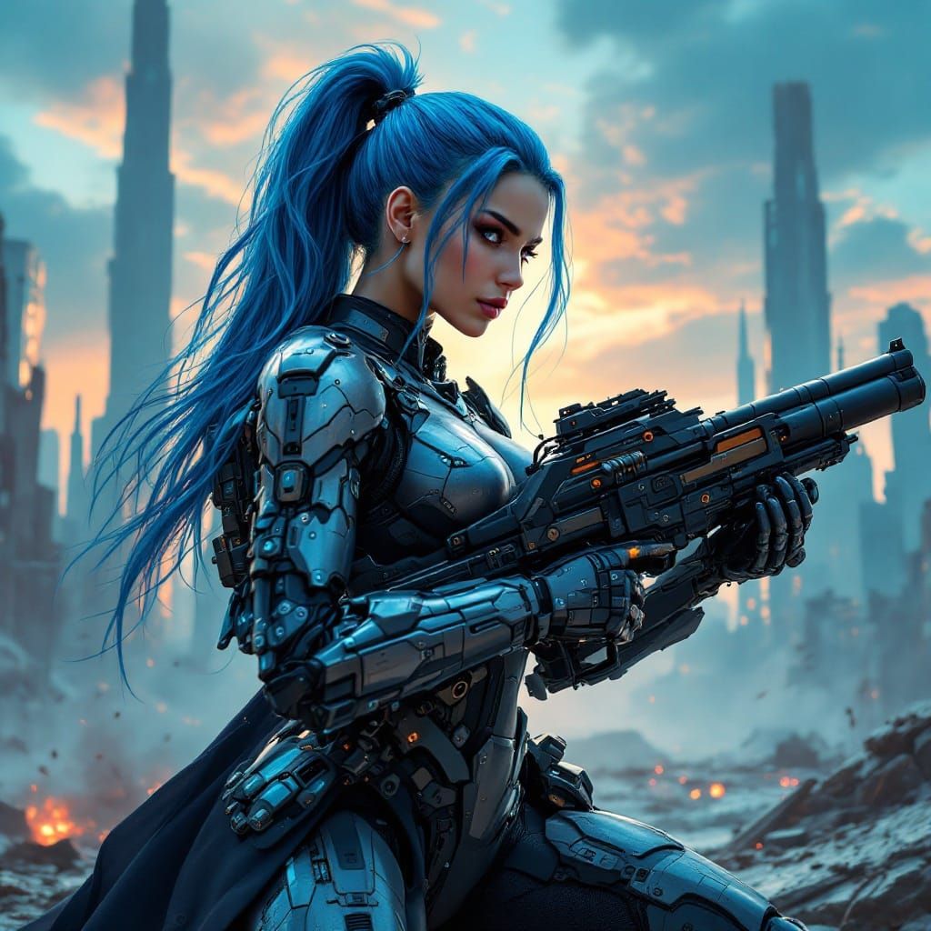 Futuristic Special Ops in Cyberpunk City