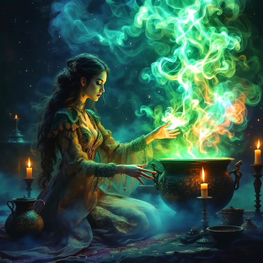 Enchanting Sorceress: Renaissance Byzantine Fantasy Art