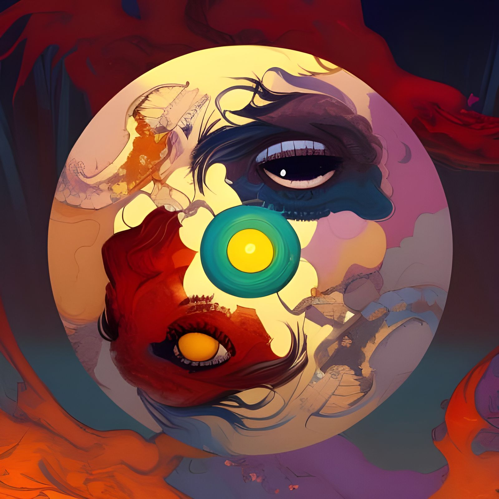 A Yin Yang Symbol of beauty and horror