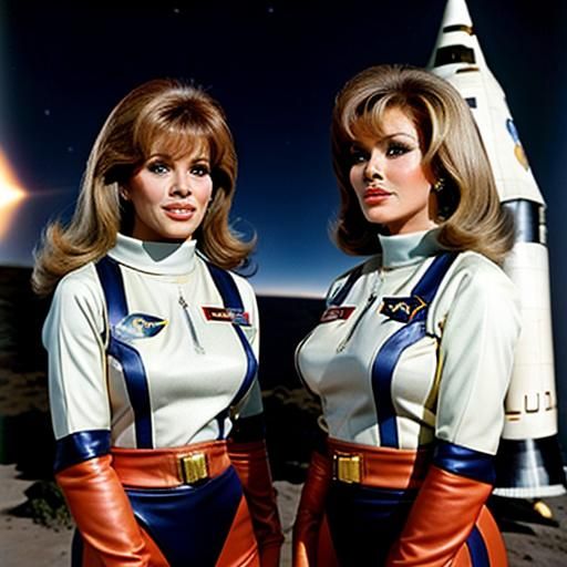 Jane Fonda and Raquel Welch: Gemini Astronauts