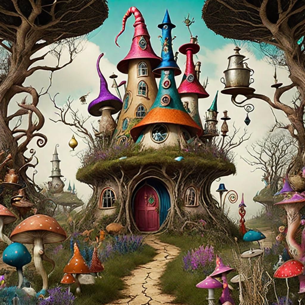 Whimsical Wizard Wonderland: A Wild and Weird Scene
