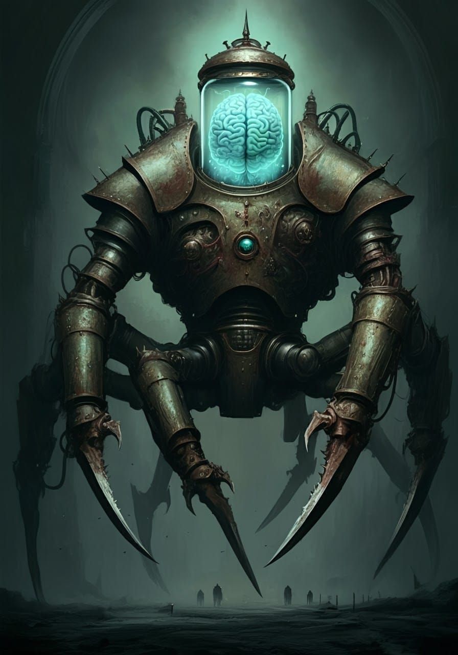 Gargantuan Warmachine with Brain in a Jar