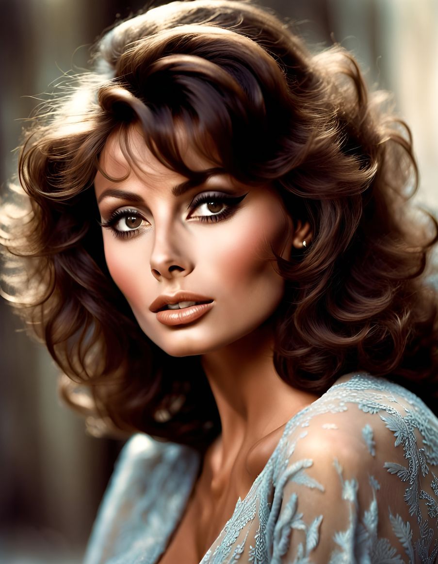 Sofia Loren Inspired Portrait in Cinematic Light