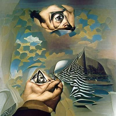 Surrealist Landscape in Style of Dali and Escher