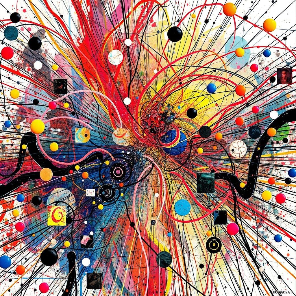 Surreal Psychedelic Mixed Media Art with Hyperbolic Detail