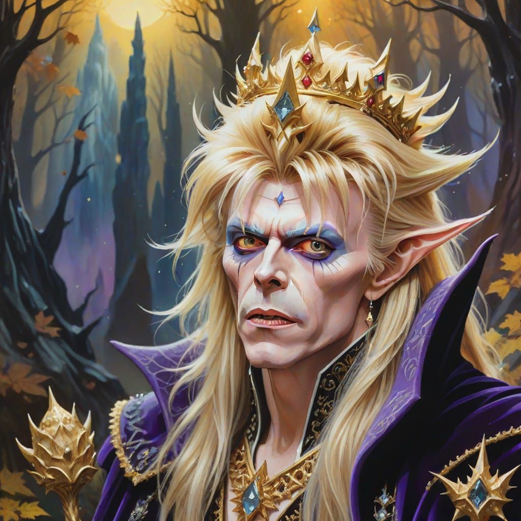 Jareth the Goblin King in Gouache Style