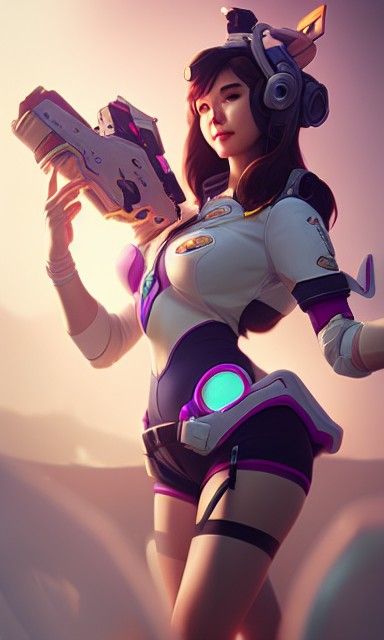 Gorgeous D.Va Overwatch Character Art