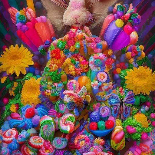 Candy Art: Rabbits, Flowers, and Butterflies