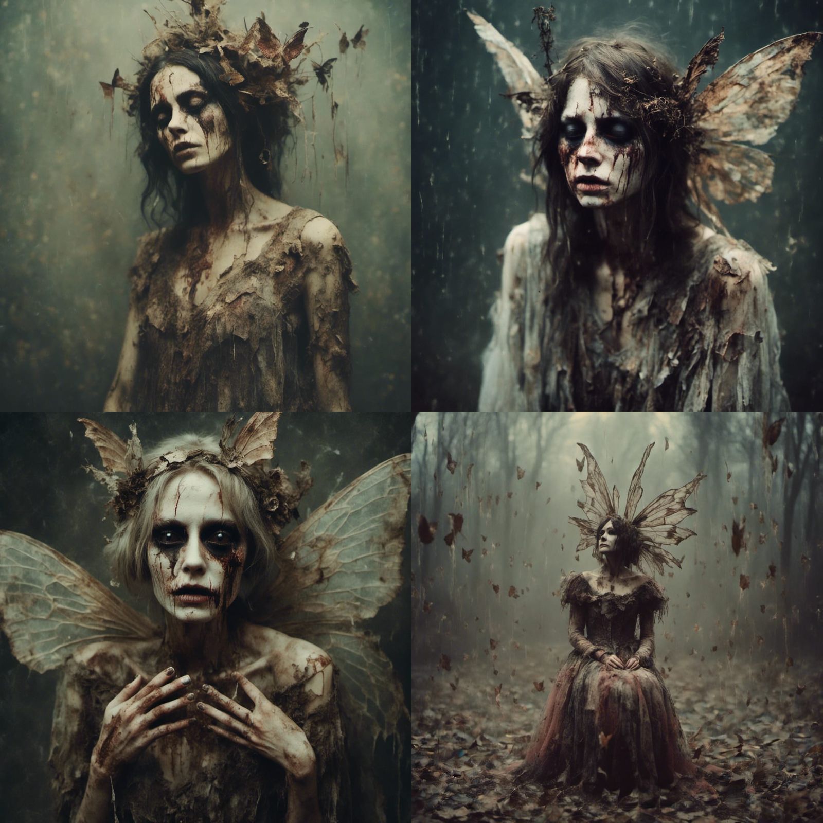 Sad Fairy in Macabre Style