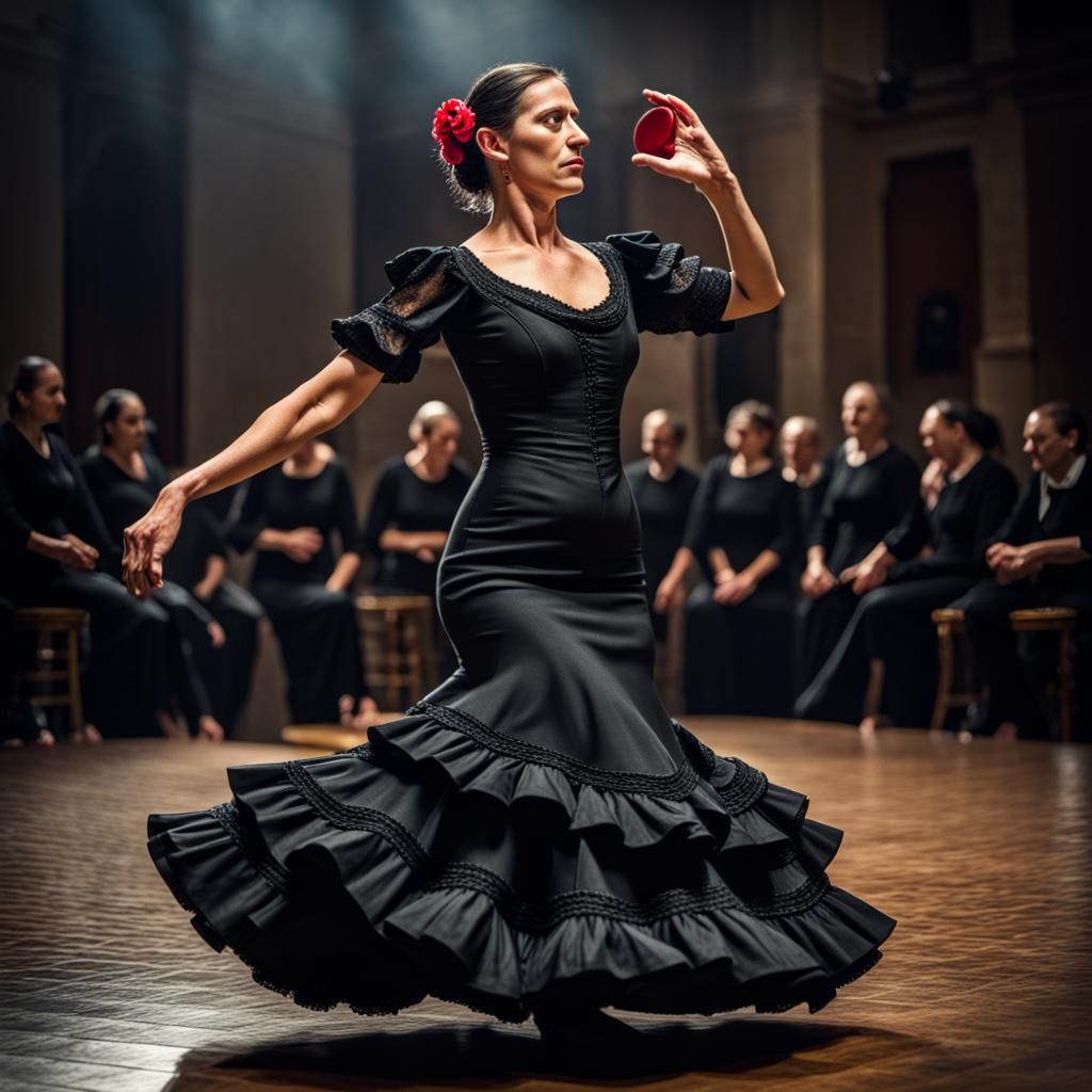 Flamenco Dancer in Spain: Hyperrealistic, Cinematic