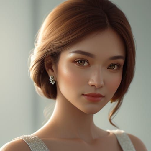 Elegant Woman Portrait in Warm, Soft Light