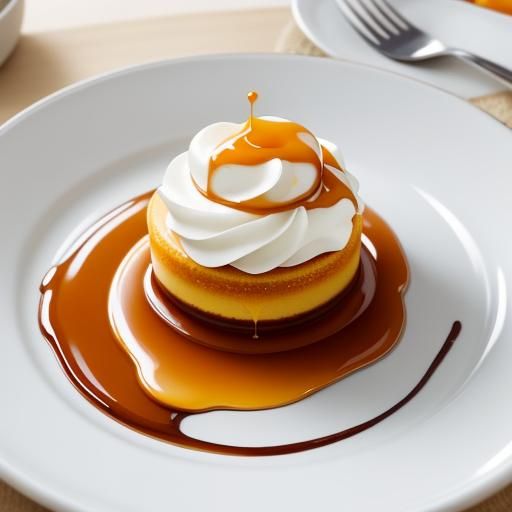 Creme Caramel Dessert: Macro Food Photography