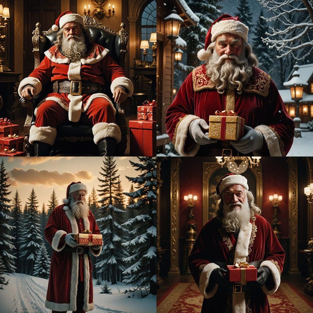 Santa Claus Delivers Gift in Cinematic Masterpiece