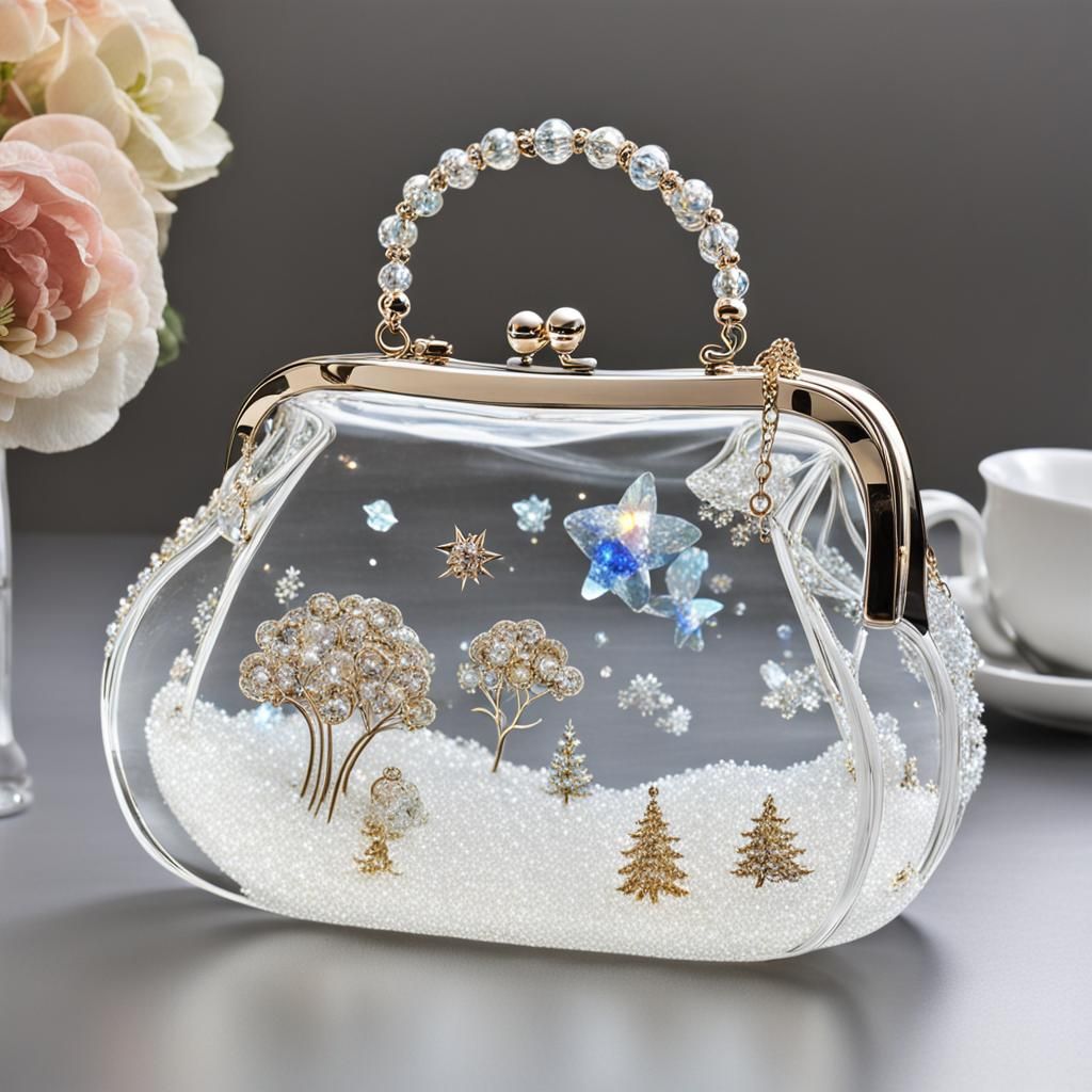 Crystal Purse Containing a Sparkling World
